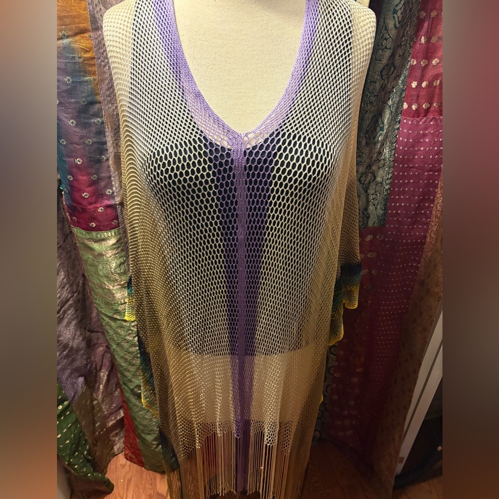 MISSONI NEVER WORN sheer mesh swim coverup.